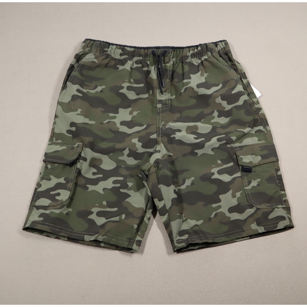 Univibe Big Boys Cotton Nylon Pull-On Cargo Shorts‎ - Camo - Size XL